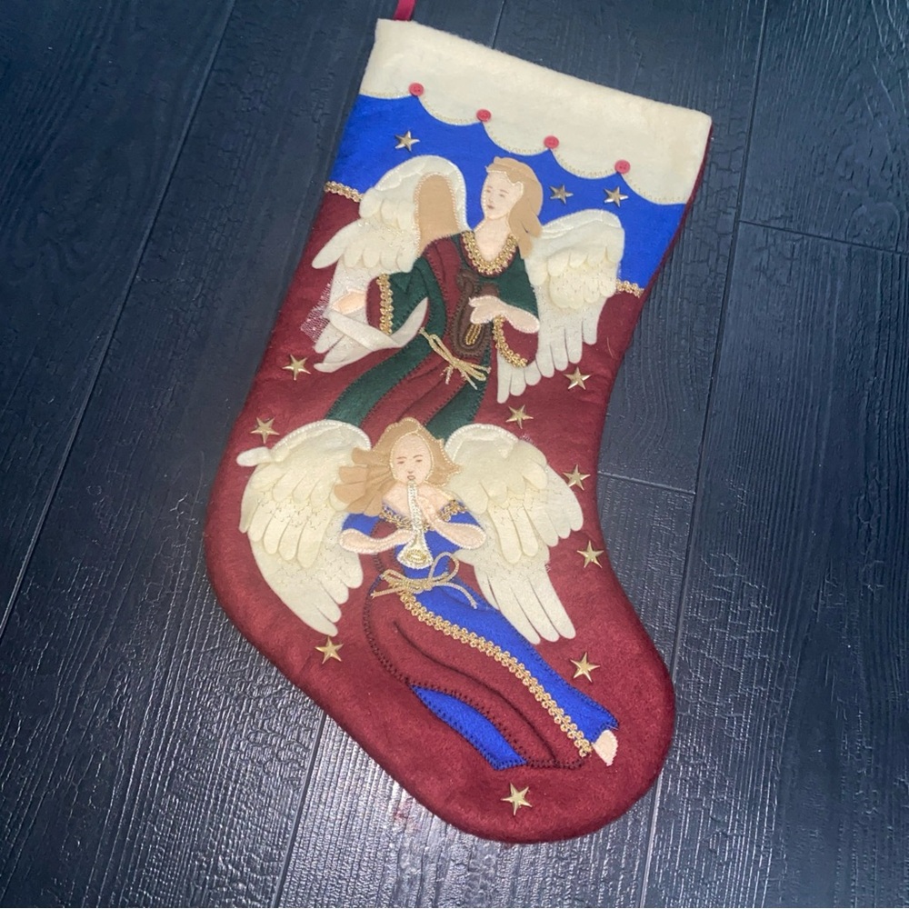 Vintage Angel‎ Stars Christmas Stocking
